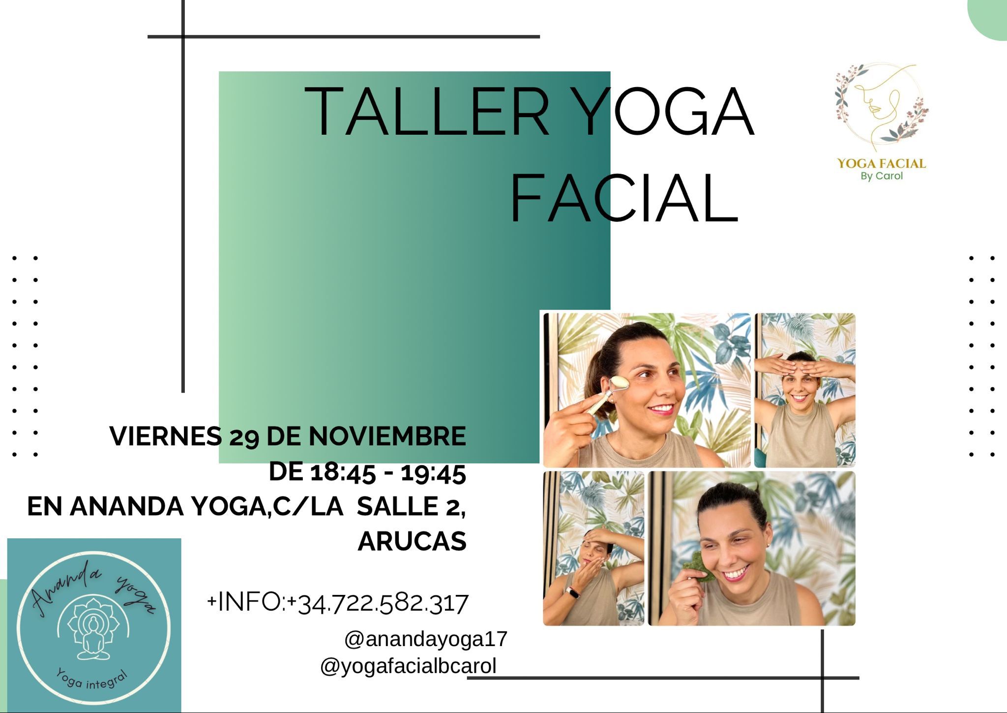 TALLER DE YOGA FACIAL en ANANDA YOGA